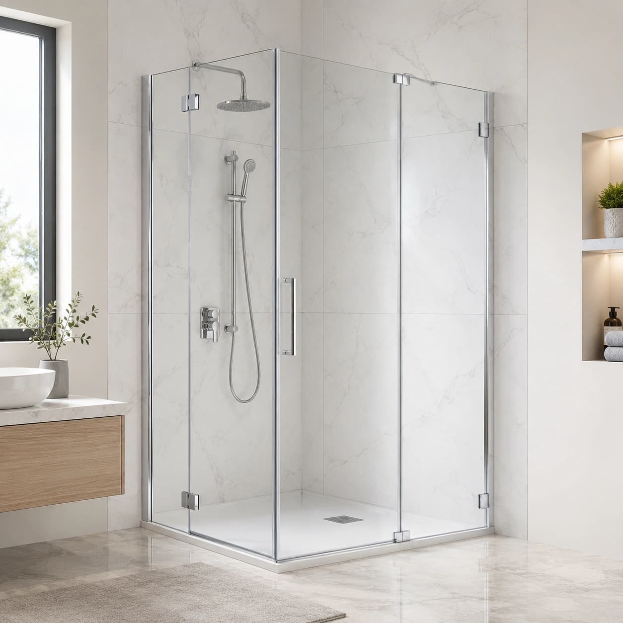 clear glass shower partition 5