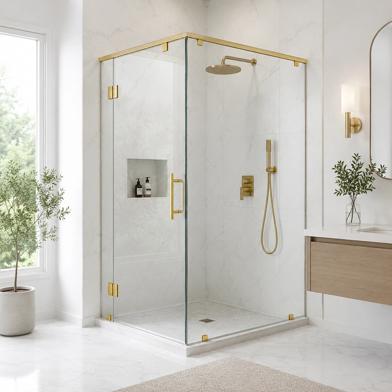 clear glass shower partition 6