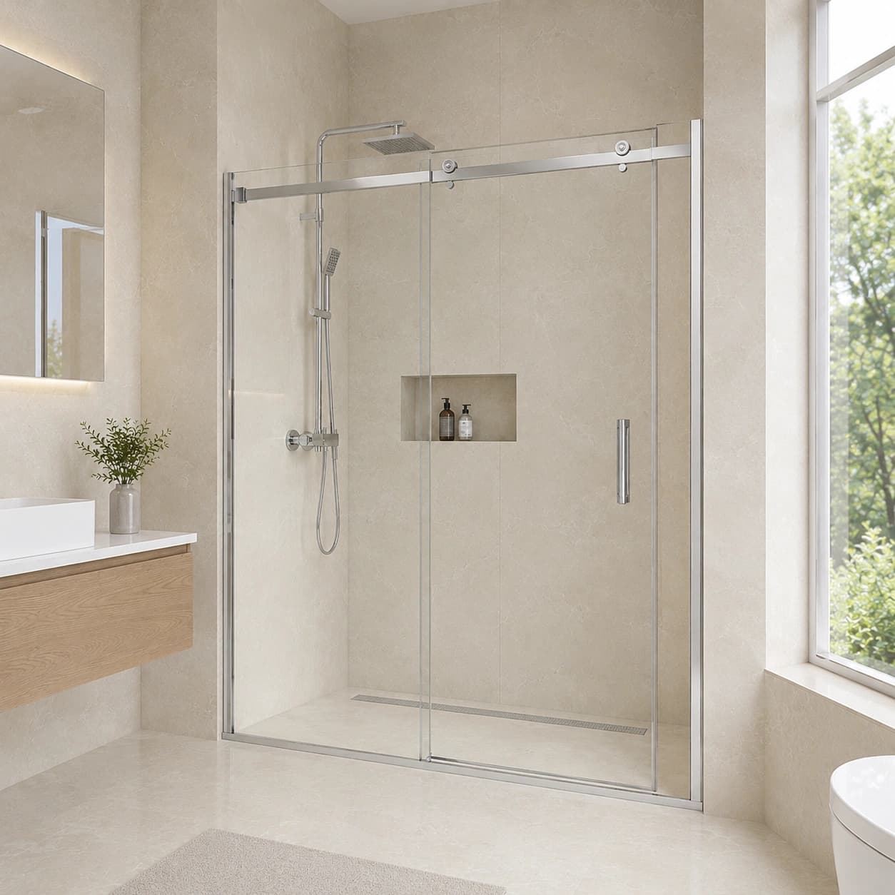 clear glass shower partition 10
